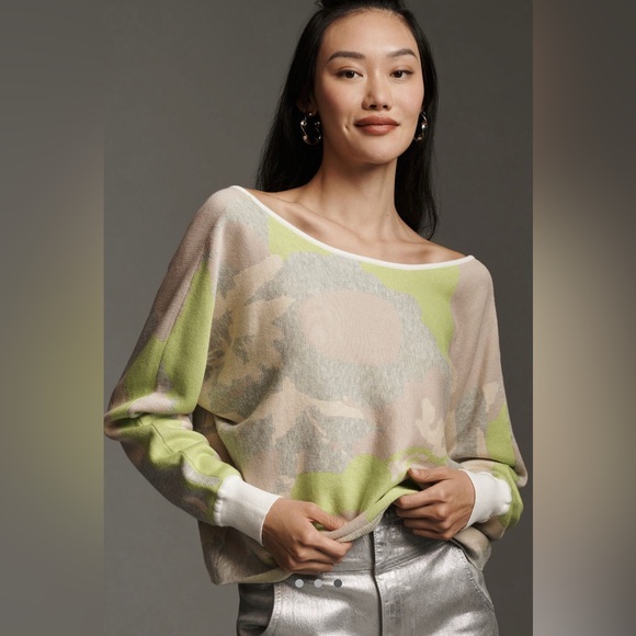 Anthropologie Sweaters - Daily Practice by Anthropologie Hazy Daze
Pullover Sweater in Green Motif NEW
